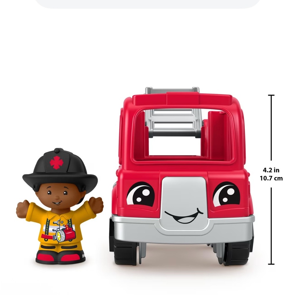 NWT Fisher Price Little People Firefighter & Fire Truck Lift the Ladder Ages 1-5